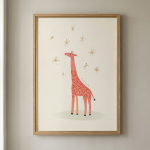 Giraffe Nursery Art Print   Kids Room Decor