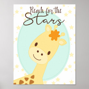 Giraffe nursery Poster