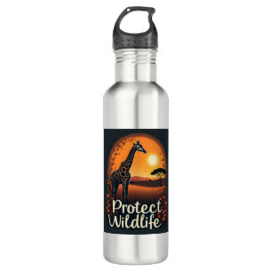 Giraffe of the Savanna Tank Top 710 Ml Water Bottle