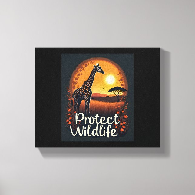 Giraffe of the Savanna Tank Top Canvas Print (Front)