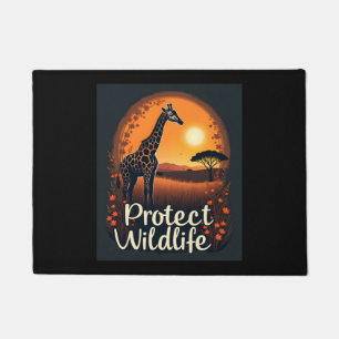 Giraffe of the Savanna Tank Top Doormat