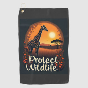 Giraffe of the Savanna Tank Top Golf Towel