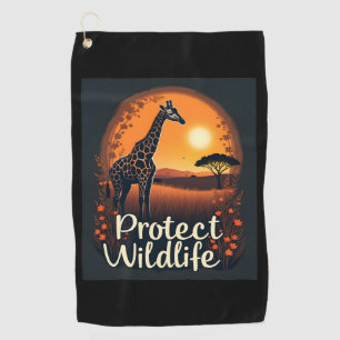 Giraffe of the Savanna Tank Top Golf Towel