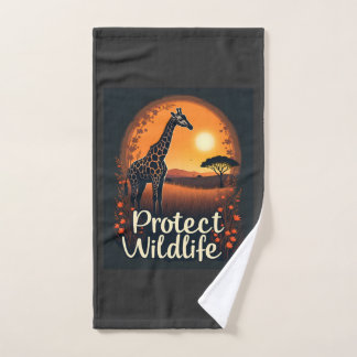 Giraffe of the Savanna Tank Top Hand Towel