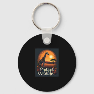 Giraffe of the Savanna Tank Top Key Ring