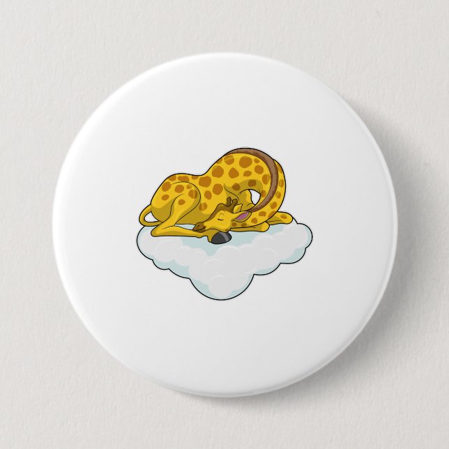 Giraffe on Clouds 7.5 Cm Round Badge (Front)