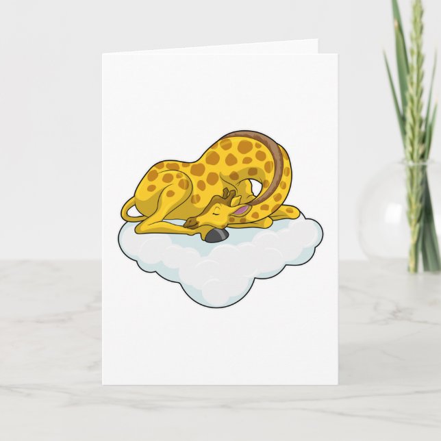 Giraffe on Clouds Card (Front)