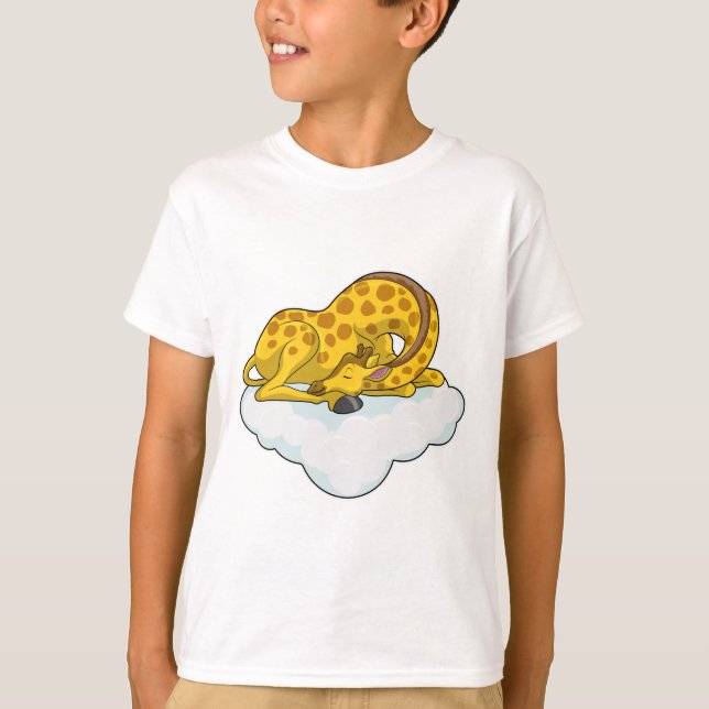 Giraffe on Clouds T-Shirt (Front)