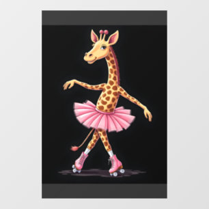 Giraffe On Roller Skates In Pink Tutu Tank Top