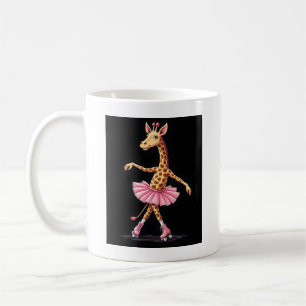Giraffe On Roller Skates In Pink Tutu Tank Top Coffee Mug