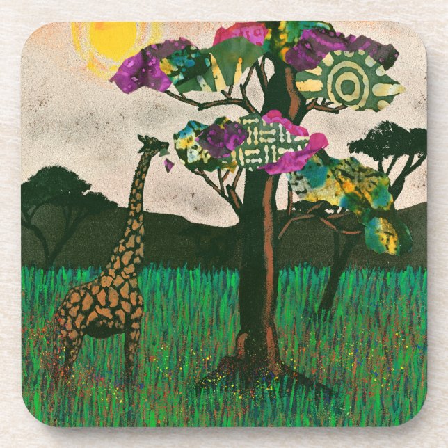 Giraffe on the Planes of Africa Coaster (Front)