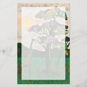 Giraffe on the Planes of Africa Stationery