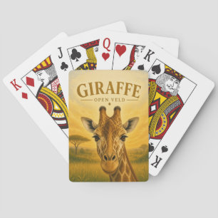 Giraffe Open Veld Wildlife Playing Cards