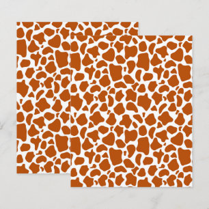 Giraffe Orange Spots Print Craft Scrapbook Paper