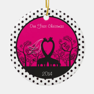 Giraffe Our First Christmas Personalised Ornament