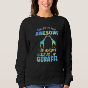 Giraffe Outfit for Giraffe Safari Lovers Apparel W Sweatshirt