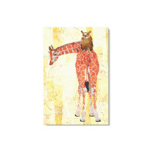 Giraffe & Owl Canvas