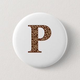 Giraffe P 6 Cm Round Badge