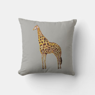 Giraffe Painting Throw Pillow