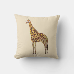 Giraffe Painting Throw Pillow