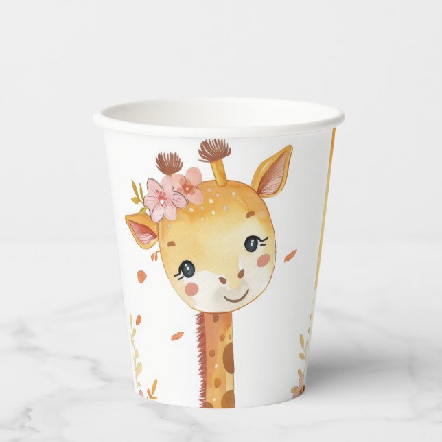 "Giraffe Party Paper Cup" Cups (Front)