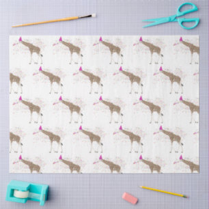 Giraffe Partying Safari Animals Having a Party   Tissue Paper