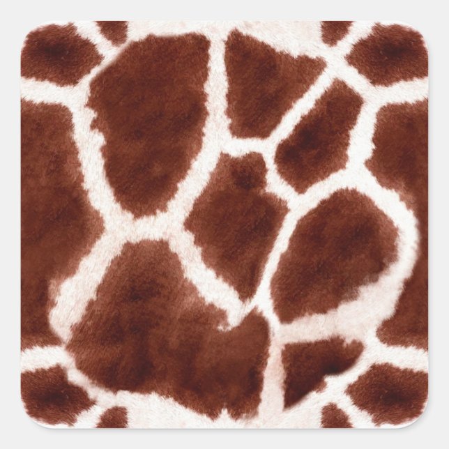 Giraffe Pattern Animal Print Square Sticker (Front)