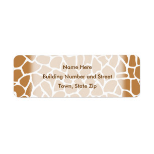 Giraffe Pattern Brown Animal Print Design.