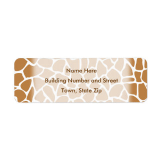 Giraffe Pattern Brown Animal Print Design.