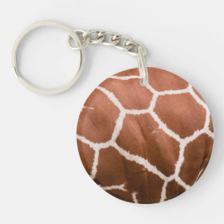Giraffe pattern key ring