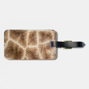 Giraffe pattern luggage tag