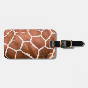 Giraffe pattern luggage tag