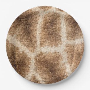 Giraffe pattern paper plate
