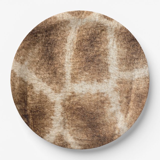 Giraffe pattern paper plate (Front)