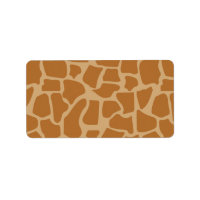 Giraffe Pattern Print Label