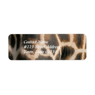 Giraffe Pattern Print Mailing Label