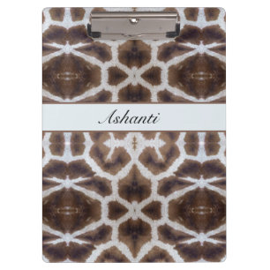 Giraffe pattern safari style customisable clipboard