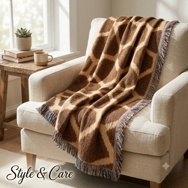 Giraffe Pattern Stylish Cosy Living Room Throw Blanket (Giraffe Pattern Stylish Cozy Living Room Throw Blanket)