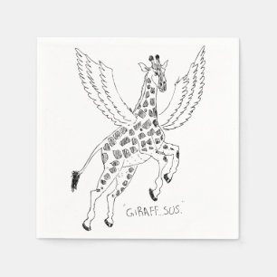 Giraffe + pegasus = Giraffsus Napkin