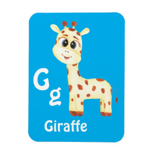 Giraffe personalise ABC: Letter G - Add Your Name Magnet