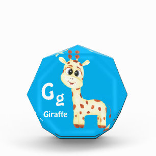 Giraffe personalise ABC: Letter G - Add Your Name Photo Block