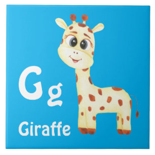 Giraffe personalise ABC: Letter G - Add Your Name Tile