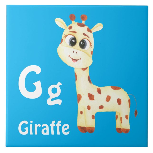 Giraffe personalise ABC: Letter G - Add Your Name Tile (Front)