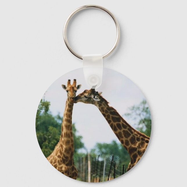 Giraffe Photograph Key Ring (Front)
