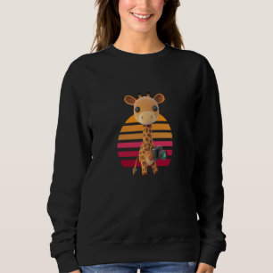 Giraffe Photographer Sunset Sweatshirt