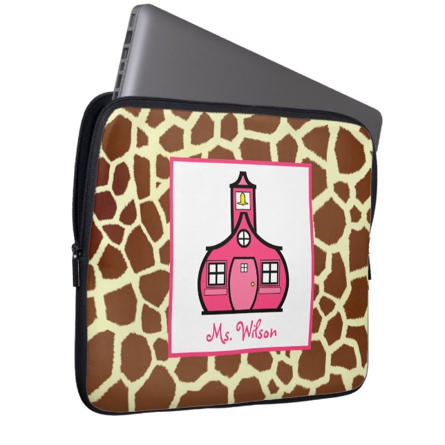 Giraffe & Pink Electronics Bag For Teachers (Front Right)