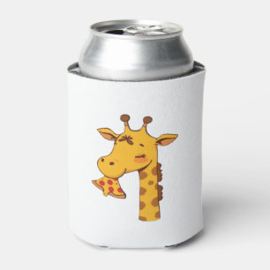 Giraffe pizza food hamburger cute happy birthday g can cooler