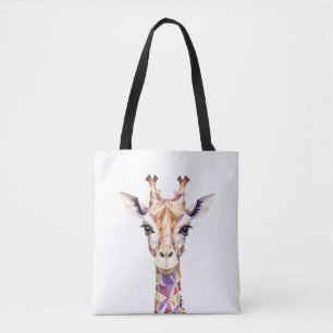 Giraffe Playful Adorable Fun Animal Colourful Joy Tote Bag