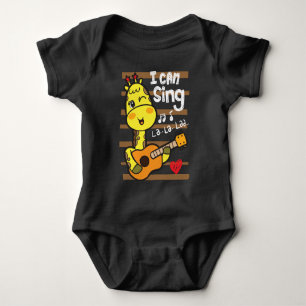 Giraffe playing baby bodysuit