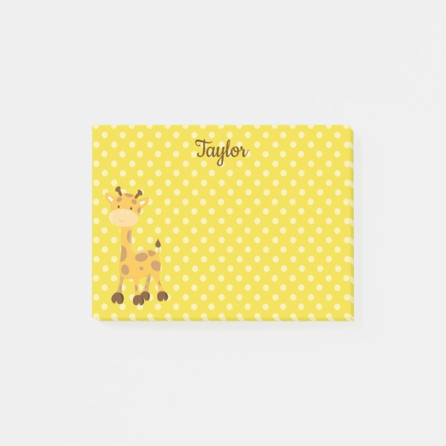 Giraffe Polka Dot Cuteness Post-it Notes (Front)